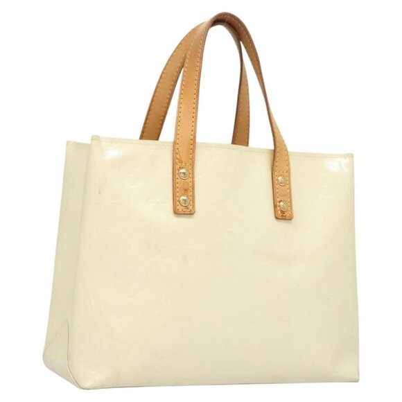 LOUIS VUITTON Monogram Vernis Reade PM Hand Bag Perle M91336 LV Auth 125524 - Picture 1 of 16